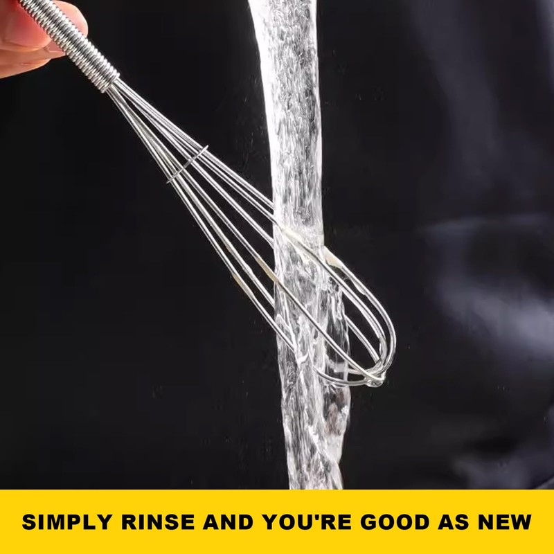 5 Pack Stainless Steel Mini Whisks Set with Egg Separator