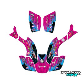 Kalair GFX Graphics Kit for Honda TRX 300EX MAIER PLASTICS (1993-2006) Fracture Series Cm 21 Mil - ATV UTV Custom Racing Graphics Stickers Decals Kit, no-plastics
