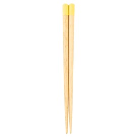 Ogishi Tadashi Shouten Small Size Pastel Color Reusable Wooden Chopsticks for Kids Dishwasher Safe Made in Japan (Yellow 6.5 Inches)