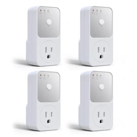 BSEED Single Outlet Surge Protector for Refrigerator, TV, PC & Home Appliance - Wall Voltage Protector with Ground & Protected Light Indicators, 120V, 15A, 4 Pack