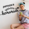 SUPERDANT Happiness is Homemade Wall Stickers PVC Waterproof Wall Decals