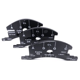 TUOREN Violin Cello Bridge Fingerboard Template Making Repair Reference Tool 1/2 3/4 4/4 6pcs