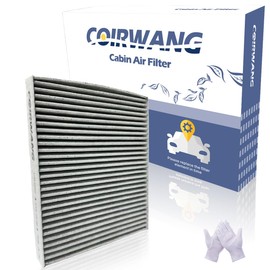 COIRWANG CF12450 Cabin Air Filter w/Activated Carbon Compatible with Jeep Wrangler 2018-2024 & Gladiator 2020-2023 (Gas/Hybrid) | OE: 68301863AA, 68565698AA.