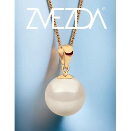 Collar De Mujer Con Dije Perlas De Cristal Chapa De Oro 18k