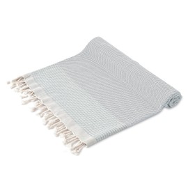 Turquoise Home Beach Towel XL Hammam Towel Sauna Towel Large 100 x 200 cm Lightweight Bath Towel Sauna Towel (Light Grey, 1)