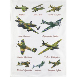 Half a Donkey World War 2 Military Aeroplanes - Large Cotton Tea Towel