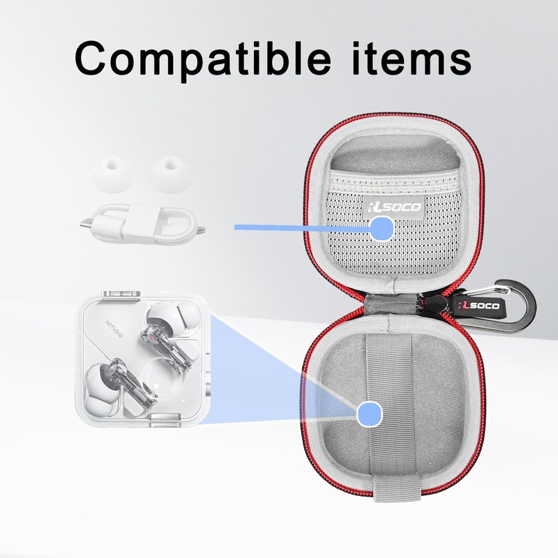 RLSOCO Carrying Case for Nothing Ear wireless ear buds （Case