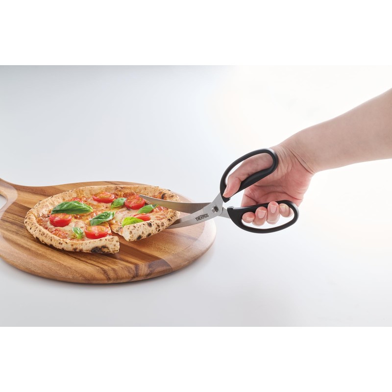 Thermos KK-HC001 BK Kitchen Scissors, Black Detachable, Dishwasher Safe, Made