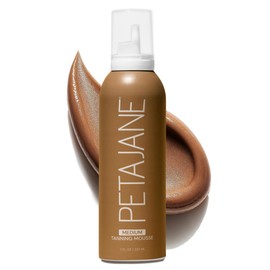 Peta Jane Medium Tanning Mousse 7oz - Sunless Self-Tanner for a Natural, Streak-Free, Organically Derived, Lightweight & Fast Absorbing, Non-Sticky, For All Skin Types, Vegan & Cruelty-Free