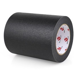 BOMEI PACK Black Wide Painters Tape 6 Inch, Wide Masking Tape 6'' x 55 yds Length, 21-Day Clean Removal for Laser Cutting/Engraving & 3D Printing Painting Tape for Indoor and Outdoor Use