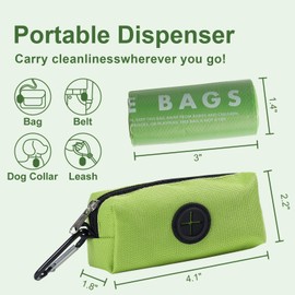Gardner Pet Dog Poop Bags Rolls with Tissue, Pine Scented Poop Bags with Dispenser, Leak Proof Pet Waste Bags with Tissue Design, Reduce Touch Feeling, 4 Rolls-32 Counts