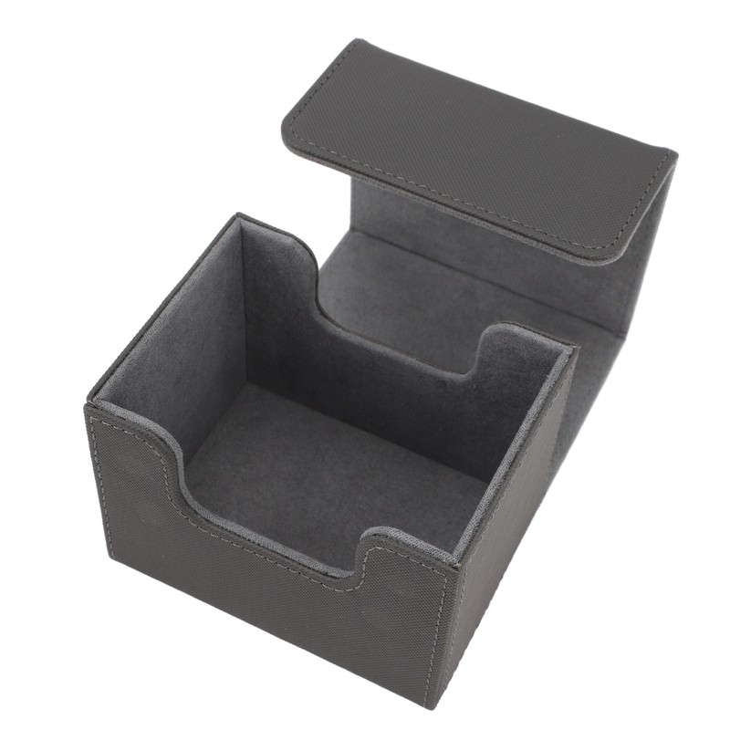 Card Deck Box Magnetic Flap Lid Large Capacity PU Leather