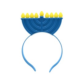 Jewish Holiday LED Light Up Menorah Candles Chanukah Hanukkah Headband Oy