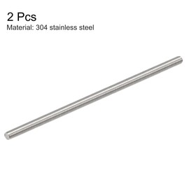 uxcell 2Pcs M6 x 150mm Fully Threaded Rod 304 Stainless Steel Right Hand Threads