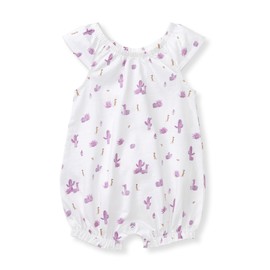 Burt's Bees Baby Girls Bubble Romper, 100% Organic Cotton One-piece Shortall and Layette Girl Outfit