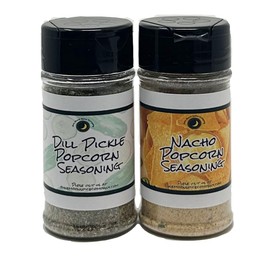 Premium | POPCORN SEASONING | Variety 2 Pack | Dill Pickle Popcorn Seasoning | Nacho Cheese Popcorn Seasoning | Crafted in Small Batches with Farm Fresh SPICES for Premium Flavor and Zest