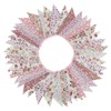 15M/50Ft Triangle Bunting Banner, 45 Pcs Pink Cotton Fabric Flags