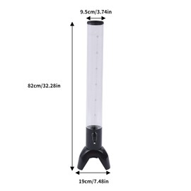 Beer Tower Dispenser, 3L Cold Draft Beer Tower Dispenser Plastic with Stainless Steel Tap and Removable Ice Tube Juice Beer Tower Drink Dispenser,Perfect for Party Bar Home