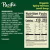 Pacific Foods Organic Spicy Harissa Lentil Soup, Plant Based, 16.3
