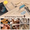 Amrules Clay Tools Kit, 43 PCS Pottery Tools, Practical Polymer