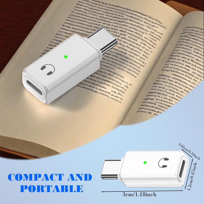 Type C Male to Lightning Headphone Jack Converter, Type-C to