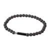 Phiten RAKUWA EXTREME Crystal Touch Bracelet, Black/Silver, Inner Perimeter, 7.1