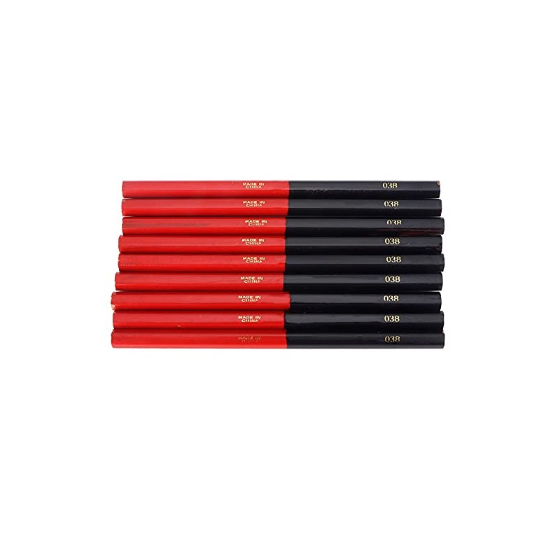 Double-headed red/blue round wire carpenter's pencils, woodworking construction pencils for