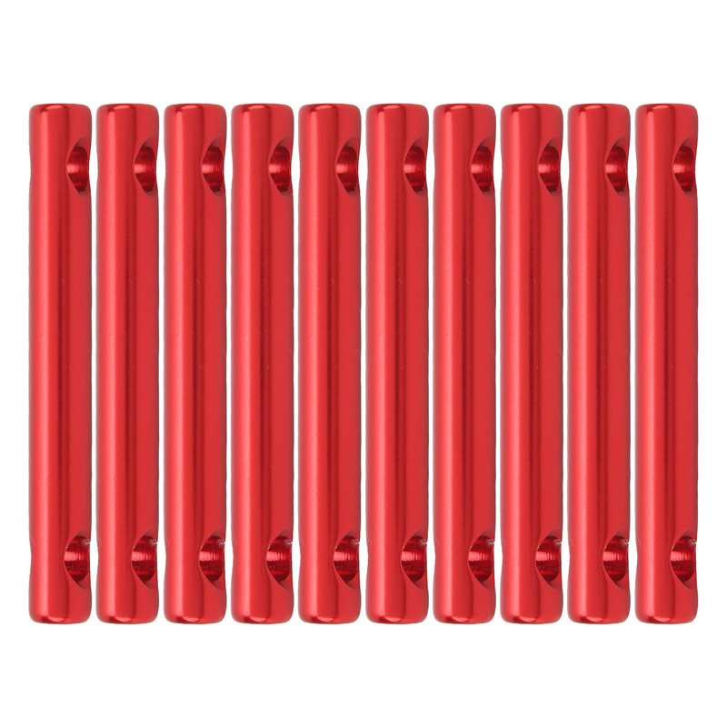 10 Pcs Aluminum Alloy Dual Holes Tent Line Stopper Cord