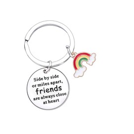 Sister Gifts Long Distance Keychain Gifts For Sister Best Friends Keyring Friendship Gifts For Sister From Sister (Friends Are Always Close At Heart)