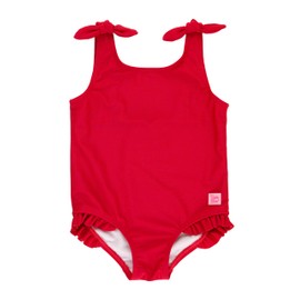 RuffleButts True Red Tie Shoulder One Piece - 4T