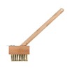 Unibos X2 Hand Path Weed Brush with Scraper Brown Paving