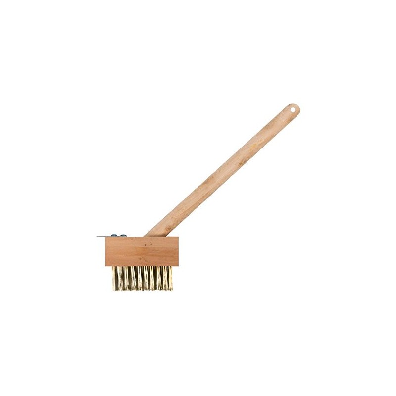 Unibos X2 Hand Path Weed Brush with Scraper Brown Paving