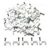 White Plastic Flat Electrical Wire Cable Clips TV Phone Internet