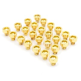 RTRHINOTUNING 7.5mm/0.3in Wheel Rim Lip Rivets Nuts Replacement Rivets Stem Length-7mm, Red 50pcs (Gold)