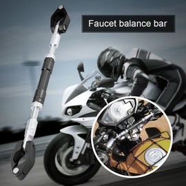 Motorcycle Handlebar, Motorcycle Balance Bar, Universal Handle Holder, Adjustable Aluminium Alloy Motorcycle Balance Cross Handlebar Reinforcement Lever Bar (Black)