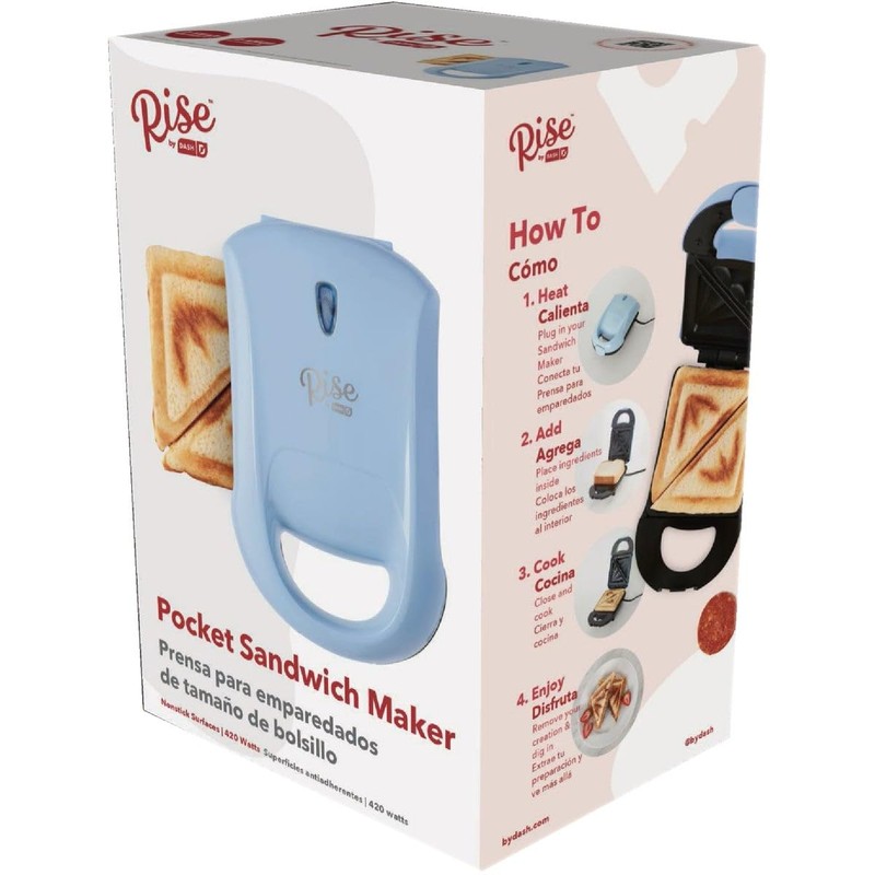 Rise By Dash RPM100GBSK06 Pocket Sandwich Maker - Quantity 1