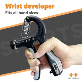 Adjustable Hand Grip Strength Trainer 5–60KG Forearm Exerciser for Gym Workout Rehab Finger Wrist Strengthener