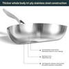 DELARLO Full Clad Tri-Ply Stainless Steel Frying Pan 10 inch,