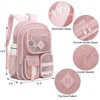 Cuayxox Light Pink Mesh Backpack for Girls Boys, Heavy Duty