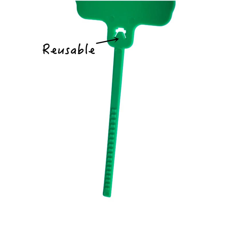 100pcs Reusable Blank Plastic Tags Ties Key Tags 1.45"*2.48" Serrated