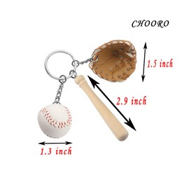 CHOORO Baseball Gift Baseball Keychain Baseball Team Jewelry Baseballl (baseball mode kc)
