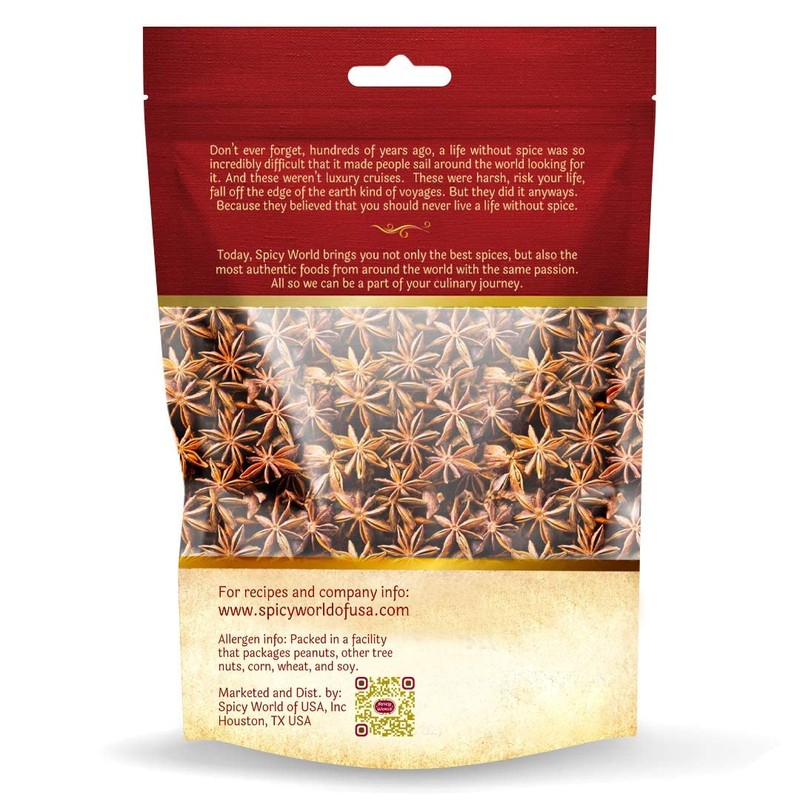 Spicy World Star Anise Whole Pods 3.5Oz Bag -Premium Quality,