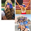 4th of July Large Cheer Hair Bows 8" Patriotic Flag