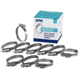 NORMA 01266704013-000-0538 Hose Clamps, 8 mm-16 mm x 9 mm W4 (Pack of 10)