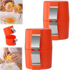 Egg Topper Cutter Tool Egg Cracker Tool Egg Shell Opener Hard Boiled Egg Peeler Egg Shell Opener for Hard Boiled Eggs Egg Cracker Tool For Eggs Kitchen Gadgets (2, Orange)