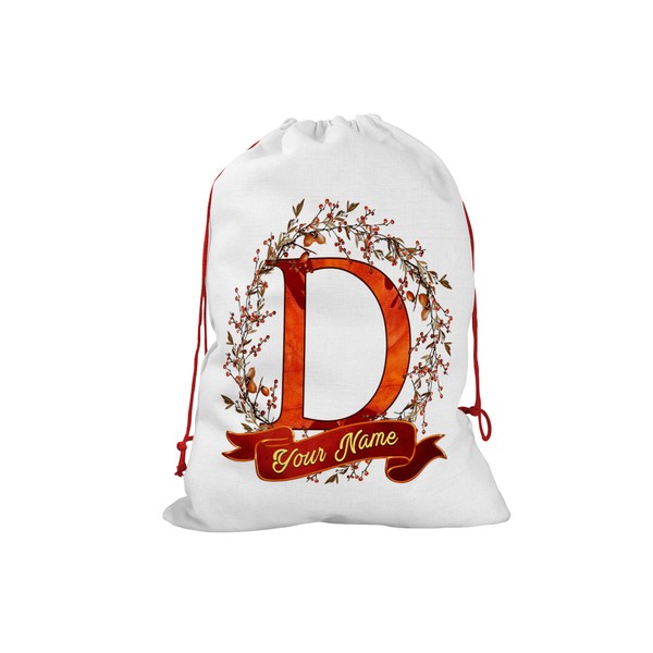 Bleu Reign Personalized Santa Sack Christmas Birthday Gift Wrap Bag