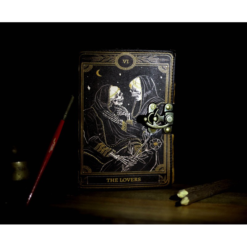 cuero Book of Spells Leather Journal Deckle Edge Paper Grimoire