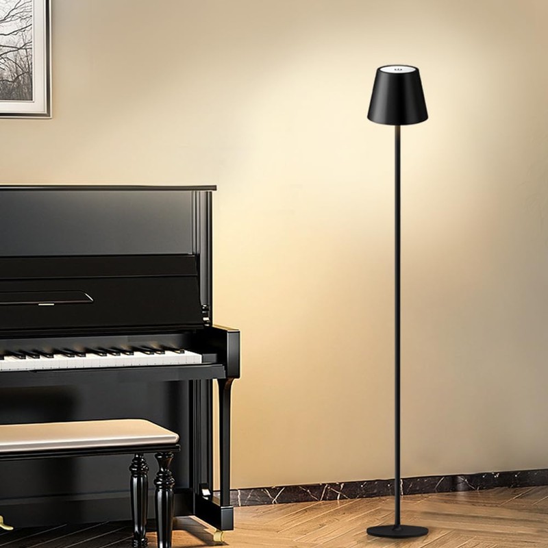 2Pack Cordless LED Floor Lamp,3 Color Touch Control Rechargeable Lamp,Stepless