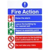 V Safety 12006AN-R General Fire Action 5 Message Risks Sign,