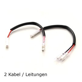 2 x Indicator Adapter Cable with 2 Lines Compatible with Honda CRF CB 500 X Hornet CB 500 750 1100 CB125F CB500F CB500X CB600F CB650F CB900F CB1000 CBR125 CB, CB125 R, CB 300R, CB 650RRRR1000R CBR CBF